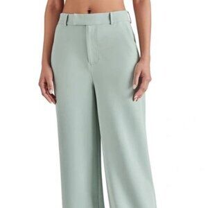 High Waist Wide Leg Pants In Misty Jade - Steve Madden, Size L, NWT (new w/tags)